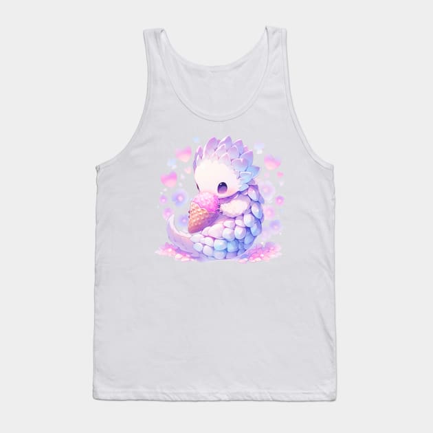 Pangolin Eating Ice Cream Cone Tank Top by jansvea